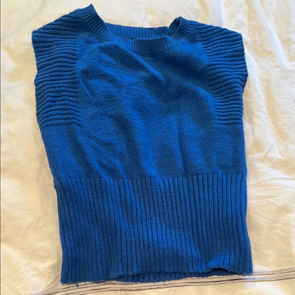 Vibrant Blue Ribbed Tank Top